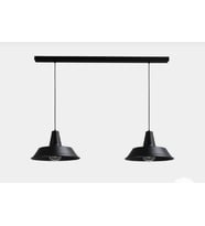 MYLİGHTS  RETRO  RUSTİK VİNTAGE İKİLİ MASA ÜSTĞ SIRALI  AVİZE  100CM KASA (Siyah)