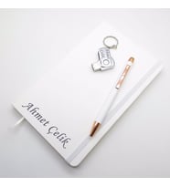 Wings SG166 İsme Özel Beyaz Defter + 16GB Usb Bellek + Touch Kalem Set  Hepsi İsme Özel