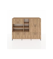 Hyperion Dolap 14 Raflı 9 Kapaklı 220x44x163 Çam-Çam