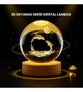 LED LED'li Yunus Küre Ahşap Standlı Modern Dekoratif Aksesuar