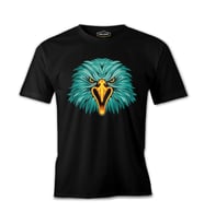 A Turquoise Eagle Face Siyah Erkek Tshirt