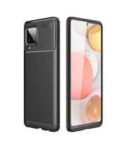 Samsung Galaxy A22 Kılıf Auto Focus Karbon Kapak - Siyah