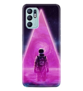 Oppo Reno 6 Kılıf Resimli Desenli Silikon Platinium Series Astro Purple2 1907