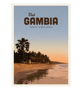 Gambiya Tablo Ahşap Poster Dekoratifnı Ziyaret Edin