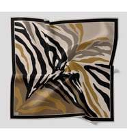 Levidor Kristal Eşarp Zebra Desen Siyah