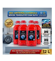 Antifrizli Kokulu Cam Suyu 3 LT x 4 Adet - Toplam 12 Litre - Böcek Temizleme Etkili Dört Mevsim