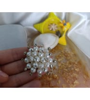 İncili Taşlı Broş El Yapımı (STD)