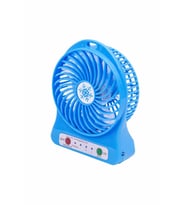 Pazariz Masa Üstü Şarjlı Mini Vantilatör 3 Kademeli Usb Mini Fan Mavi