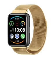 Huawei Watch Fit 2 Uyumlu Kordon Hasır Metal Mıknatıslı Örgü Zore KRD-01 Kayış