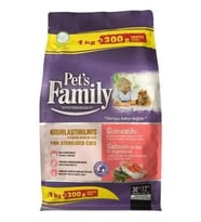 Pets Family Premium Somonlu Kısırlaştırılmış Yetişkin Kedi Maması 1.300 G