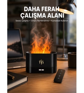 Northcity Alev Tasarımlı LED Difüzör ve Nemlendirici - Yeni Nesil Aromaterapi Cihazı