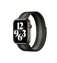 Uray store Apple Watch 38mm Metal Mıknatıslı Kordon - Siyah-Beyaz