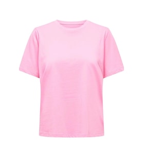 Only Kadın Basic Tişört – Kısa Kollu, Rahat Kalıp (Pembe)