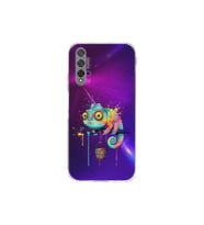 Huawei Nova 5T ile Uyumlu Splash Bukalemun Tasarımlı Şeffaf Silikon Kılıf