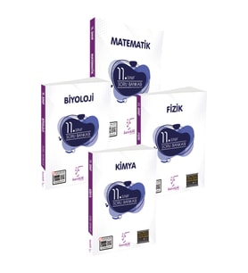 Karekök Yayınları 11. Sınıf Sayısal Soru Bankası Seti Matematik, Fizik, Kimya, Biyoloji (Yeni Baskı) (Çok Renkli)