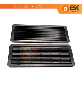 Mercedes W202 W203 W208 W209 W210 W211 W215 W219 W220 için 2 EA Sunroof Tavan Panjur Izgarası Siyah