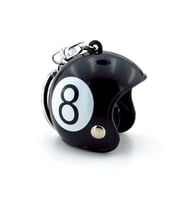 Bilardo Topu 8 Numara Motosiklet Scooter Motor Kaskı Anahtarlık KC086