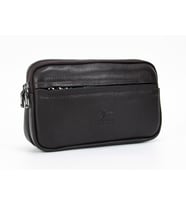 KANGAROO KINGDOM Hakiki Dana Deri Koyu Kahverengi Erkek Portföy & Clutch El Çantası 1530-K (Kahverengi)