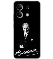 Xiaomi Redmi Note 13 5G Kılıf HD Desen Baskılı Kılıf - Atatürk İmza