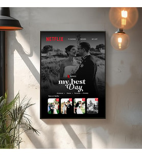 KİŞİYE ÖZEL TASARIM HEDİYE  NETFLİX MYBESTDAY  FOTOĞRAF ÇERÇEVESİ  21X30