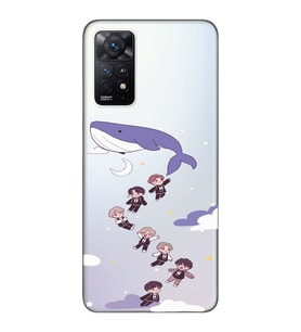 Redmi Note 11 Pro Uyumlu Sevimli BTS Karakterler Tasarımlı Şeffaf Telefon Kılıfı
