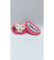 Handmade Tasarım Hediyelik Amigurumi Yeni Trend Işlemeli 2'li Toka Seti pembe Tek Ebat (Çok Renkli)