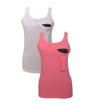 LuvmaBelly MYRA1503_1507 Emzirme atlet seti (Beyaz-Pembe)