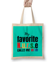 Nurse Gift İdea Funny Saying Quote-Nursing Medical Bez Çanta Uzun Saplı