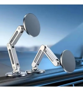 Metal Manyetik Araç İçi Telefonu Tutucu 360° Serbest Dönüş Magsafe Mıknatıslı Katlanabilir Telefon Tutucu