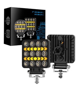 Off Road Çalışma Lambası ve Sis Farı 4 inç Selamlamalı Çakar İkaz Gündüz Led DRL 2 Mod 12/24 V 