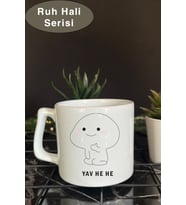 Ruh Hali Serisi Komik Yazılı Tasarım Bardak, Hediye Kupa Bardak
