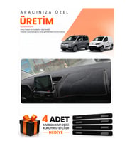 TOYOTA PROACE CITY (2020-2026) Uyumlu Torpido Koruma Örtüsü Oto Kılıfı - Siyah