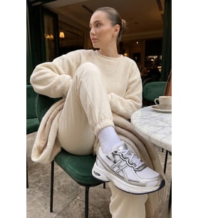 Muggo HYNEX Kadın Kalın Taban Bağcıklı Günlük Sneaker Spor Ayakkabı