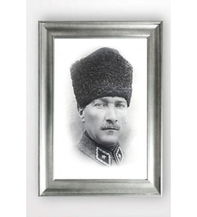 Gümüş Çerçeveli Atatürk Tablo cv1239