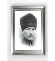 Gümüş Çerçeveli Atatürk Tablo cv1239