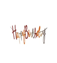 RETRO RENK HAPPY BIRTHDAY KALİĞRAFİ