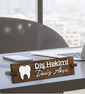 BK Gift Kişiye Özel Figürlü Diş Hekimi Masa İsimliği, Yeni İş Hediyesi, Arkadaşa Hediye, Ofis Hediyesi-2