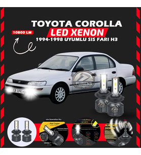 Toyota Corolla Efsane Kasa Sis Farı Uyumlu Şimşek Etkili Led Xenon Premium Series H3