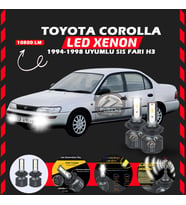 Toyota Corolla Efsane Kasa Sis Farı Uyumlu Şimşek Etkili Led Xenon Premium Series H3