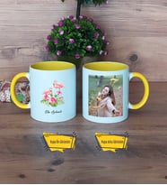 Flamingo Kupa Bardak Sarı Fotoğraflı
