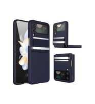 Galaxy Z Flip 4 Kılıf Belt Flip Kapak - Lacivert
