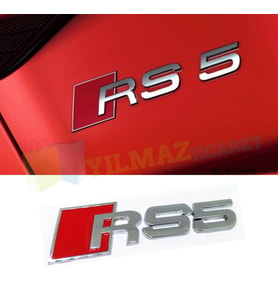 Audi RS5 Bagaj Arma Logo Amblem Paslanmaz Çelik Yüksek Kalite