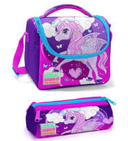 Coral High Kız Çocuk Mor Unicorn Beslenme Çantası Seti