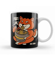 Cute Kawaii Ramen Shiba Inu Dog Japanese Anime Cartoon Kupa Bardak Porselen