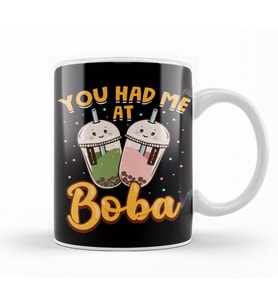 Funny You Had Me At Boba Cute Kawaii Bubble Tea Kupa Bardak Porselen