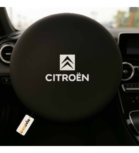 Citroen  Marka Araba Direksiyon Kılıfı Siyah  Direksiyon Koruyucu Penye Kumaş Kaplama