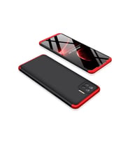 Oppo Reno 4 Lite Uyumlu Kılıf Zore Ays Kapak (Siyah-Kırmızı)