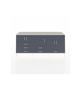 Hyperion Konsol 6 Raflı 6 Çekmeceli 5 Kapaklı 220x44x99 Aytaşı-Antrasit