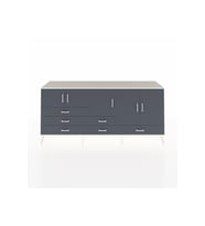 Hyperion Konsol 6 Raflı 6 Çekmeceli 5 Kapaklı 220x44x99 Aytaşı-Antrasit