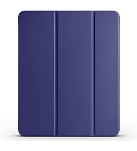 Apple iPad Air 13 2025 M3 Zore Smart Cover Kalem Bölmeli Standlı 1-1 Kılıf – Darbe Koruma, Katlanabilir Stand, Kalem Tutucu (Lacivert)